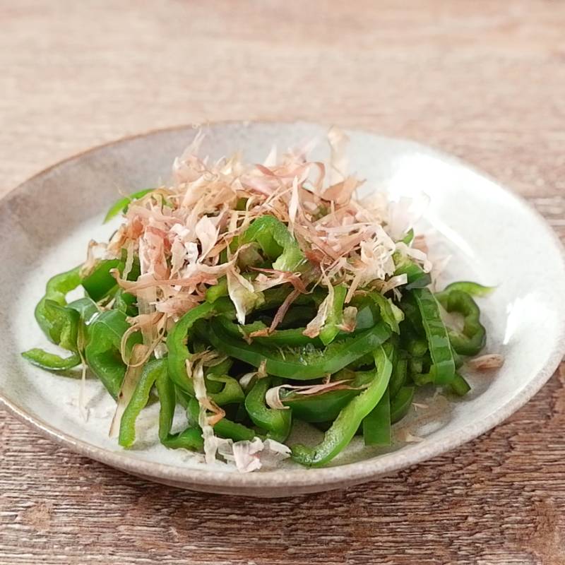 レンジで簡単 丸ごとピーマンの煮浸し