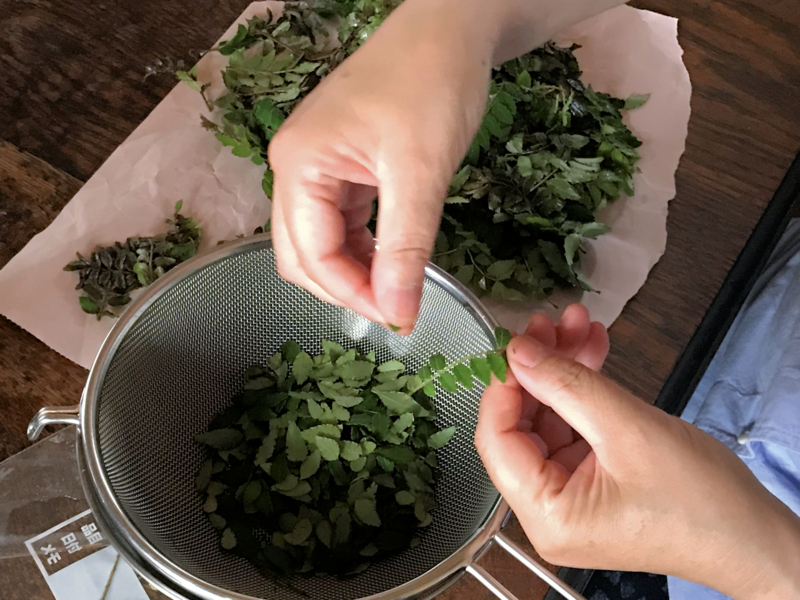 ナスと豚バラの葉山椒味噌炒め