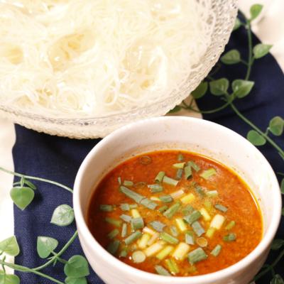 ☆絶品！豚バラ辛みダレのつけ麺☆