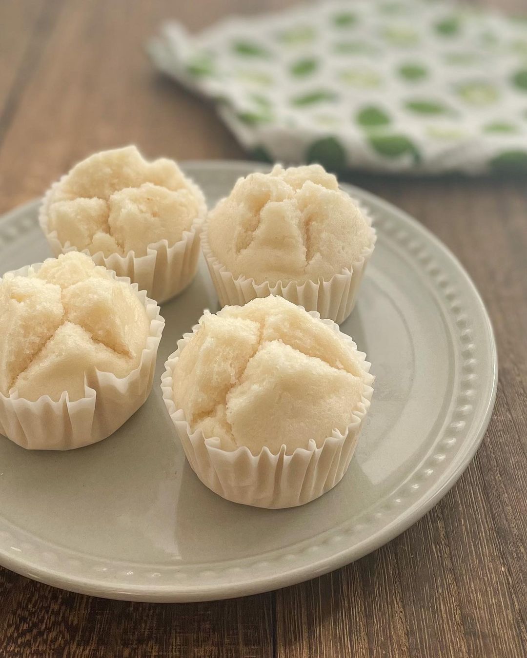 離乳食 レンジで米粉のバナナ蒸しパン