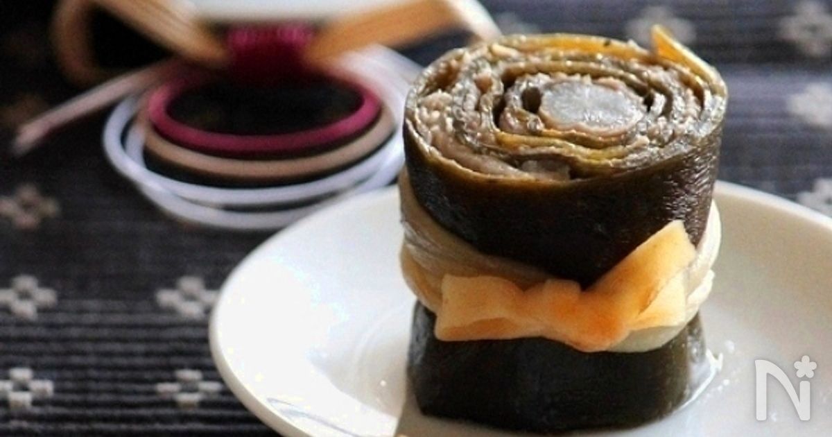 昆布巻き ごぼう＆魚の切り身で のレシピ 作り方：白ごはん.com