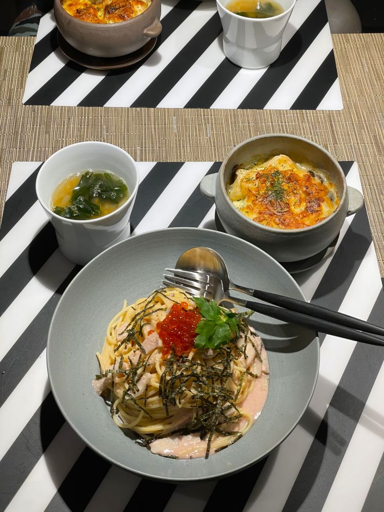 たらこパスタの献立〜2人飯 : 美味しいごはん