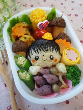 お弁当のかわいいおかず☆むらさき芋のお花マッシュ♪