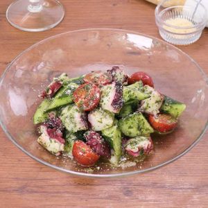 冷たい大葉ジェノベーゼの スープパスタ。 と お昼ごはん。よめ膳＠YOMEカフェ