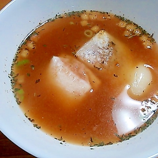 たなかみのもち麦×林久右衛門のスープ もち⻨とふかひれ入り和風スープ長谷工グループ「ブランシエラクラブ」