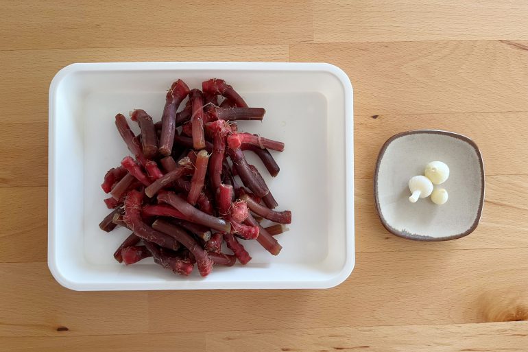 山菜みずの味噌汁♪もぎりみず汁♪