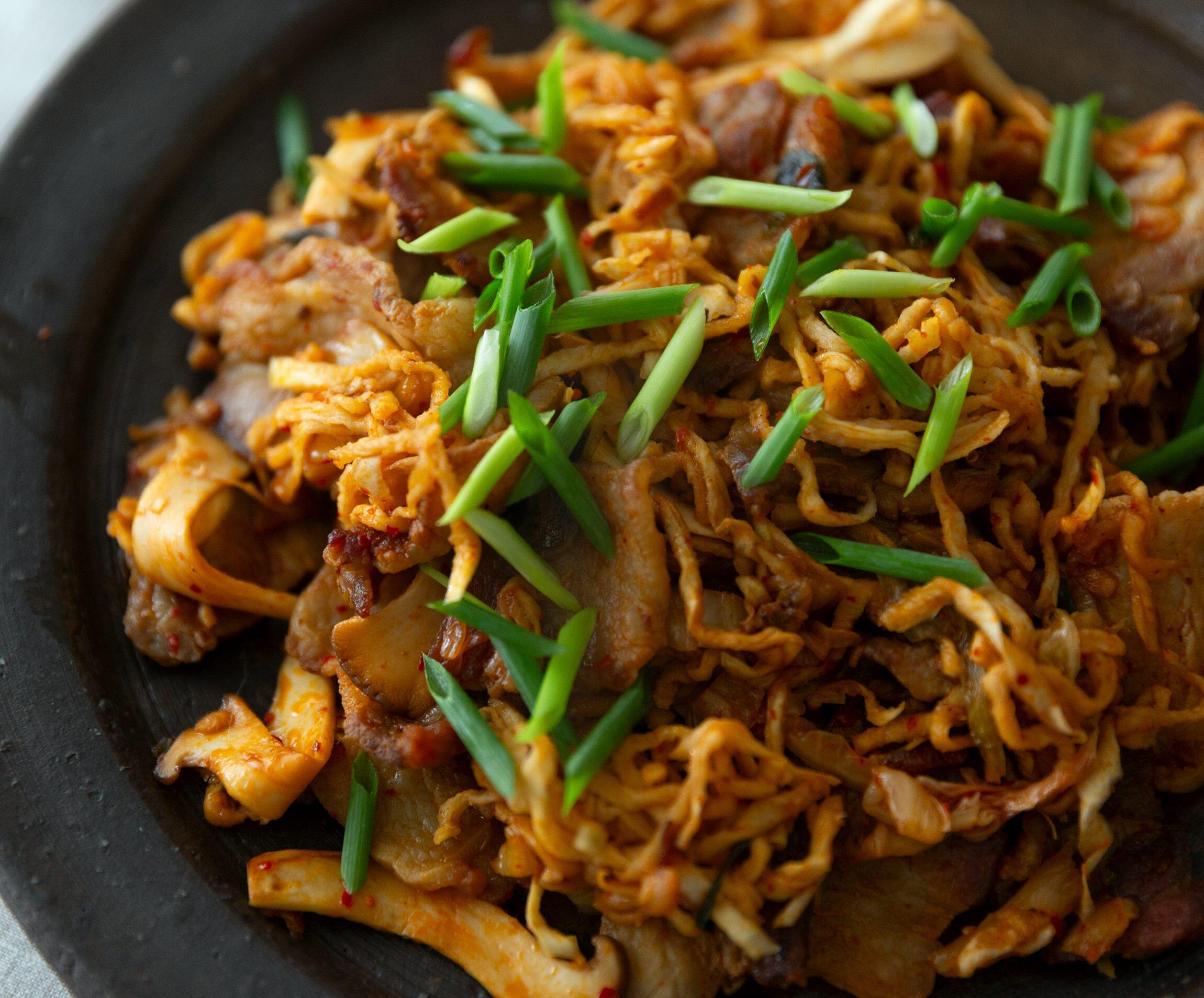 豚キムチ炒めうどん