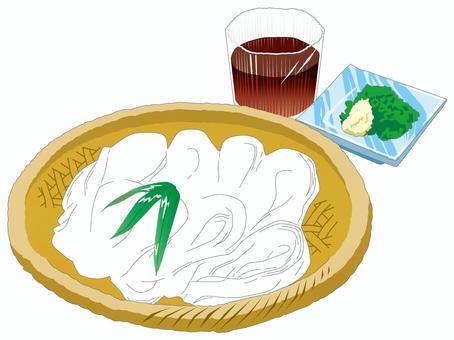 そうめんの無料イラスト - 冷たい・暖かい麺の食べ物 - チコデザ