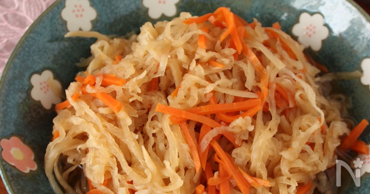 切り干し大根と人参の白だしさっと煮おいしいレシピ鰹節屋・だし屋、ヤマキ