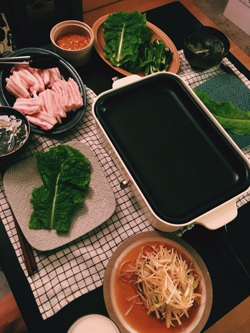 お家で簡単サムギョプサル定食のレシピ