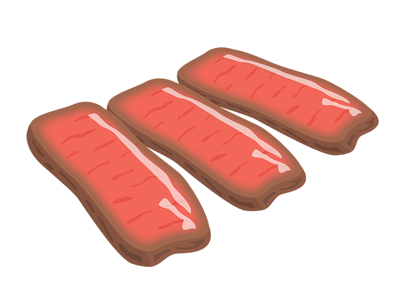 くまローストビーフ：イラスト無料