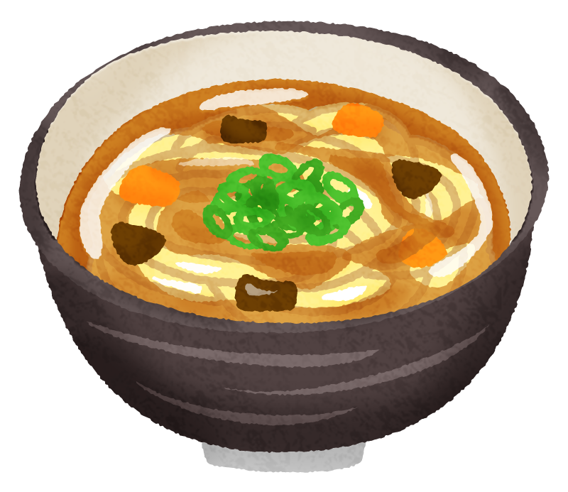 食事☆和食☆麺類☆カレーうどん：イラスト無料