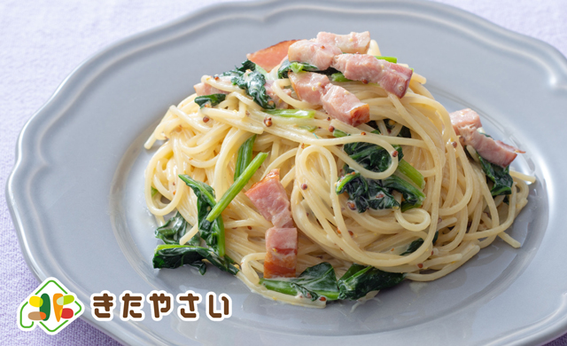 ほうれん草とベーコンのクリームパスタ 090306 コープクッキング - 生活協同組合コープこうべ