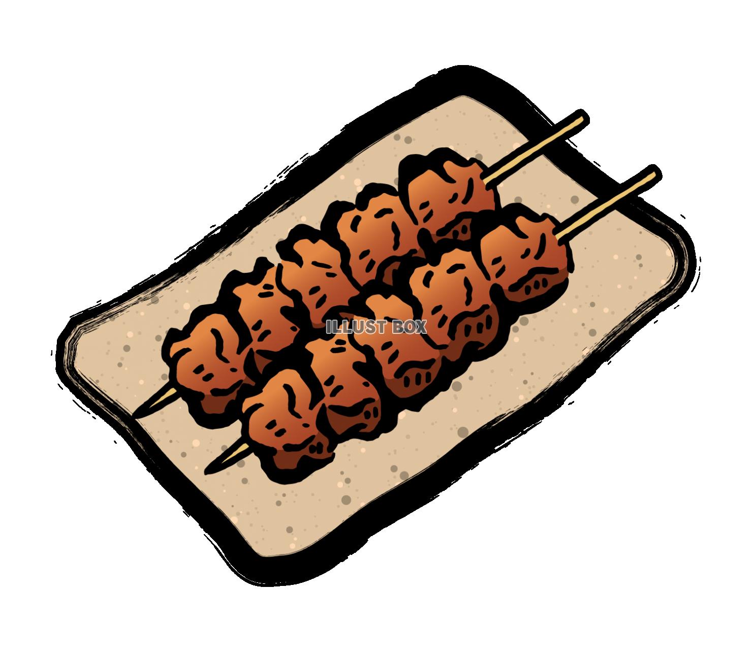 焼き鳥 ねぎま無料イラスト＆かわいいフリー素材集 ねこ画伯コハクちゃん