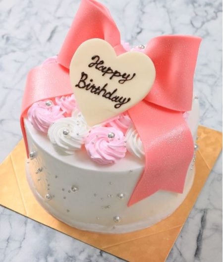 リボンケーキ 色の変更可3号 ランチボックス入り La vie en RoseCake.jp