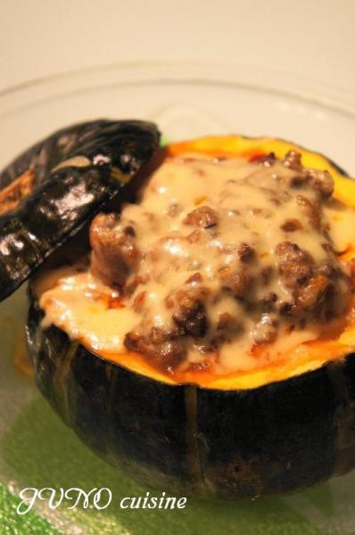 坊ちゃんかぼちゃの『マカロニ＆チーズ』アメリカ料理