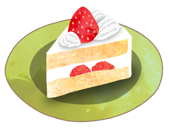 いちごのショートケーキのイラストフリー素材 - GreenStock40
