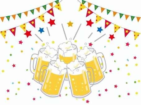 シャンパングラスで乾杯のイラスト無料のフリー素材 イラストエイト