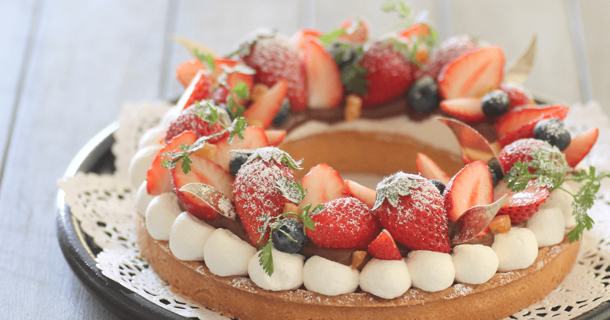 バームクーヘンで作る お正月ケーキ