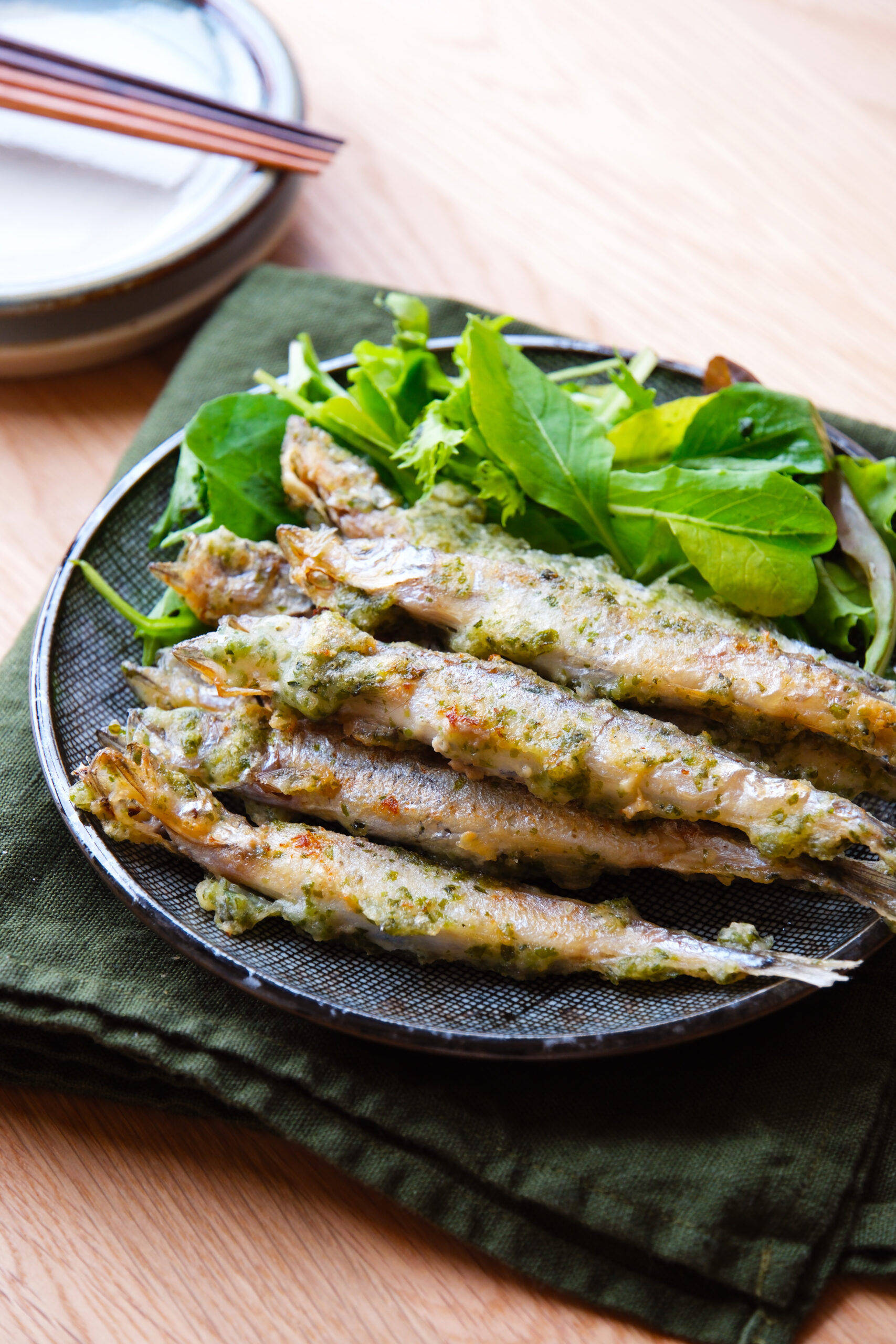 レンコンの磯部揚げ焼き 副菜