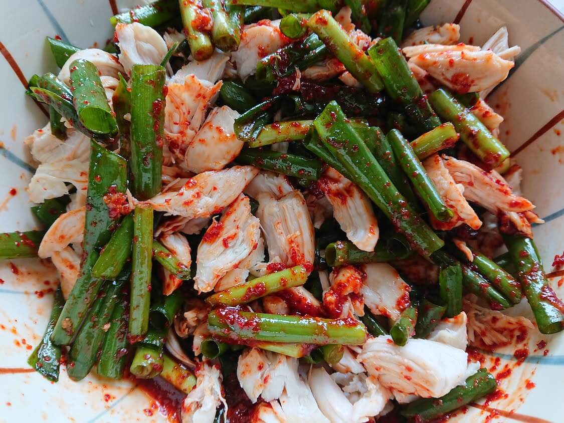 夏に食べたい★ささみとキムチの炒め物