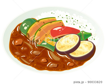 夏野菜カレーイラスト無料イラスト・フリー素材なら「イラストAC」