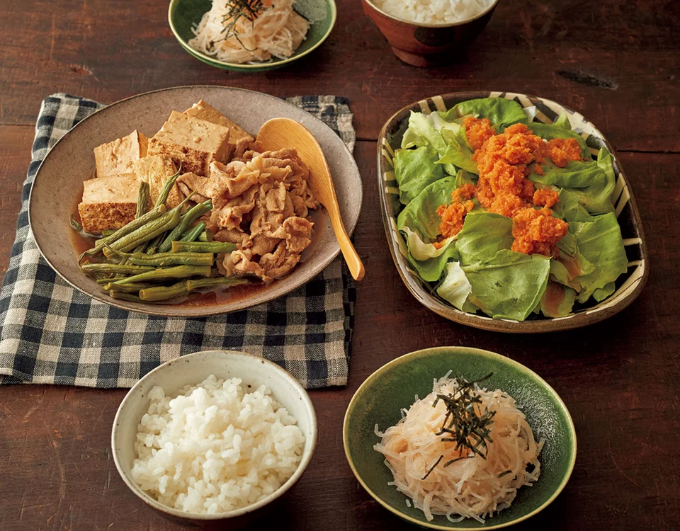 夏メニュー ミニトマトの酸味が合う！肉豆腐献立真由美さんの1週間2500円節約レシピ