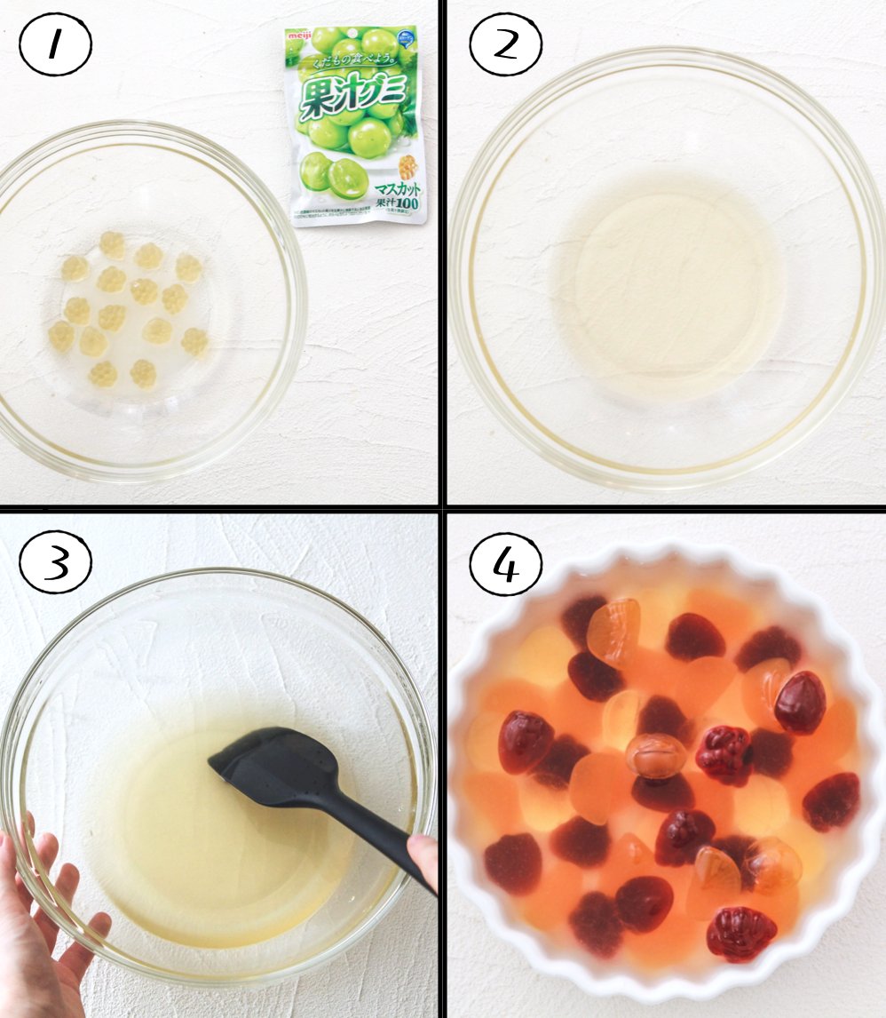 簡単レシピ むにゅっと食感のグミの作り方 ジュースとゼラチンよき所 ゆるりオルター生活
