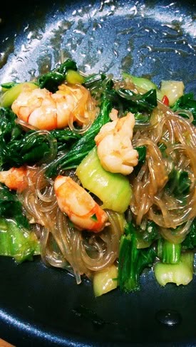 チンゲンサイとえびのオイスターソース炒めJA松本ハイランド