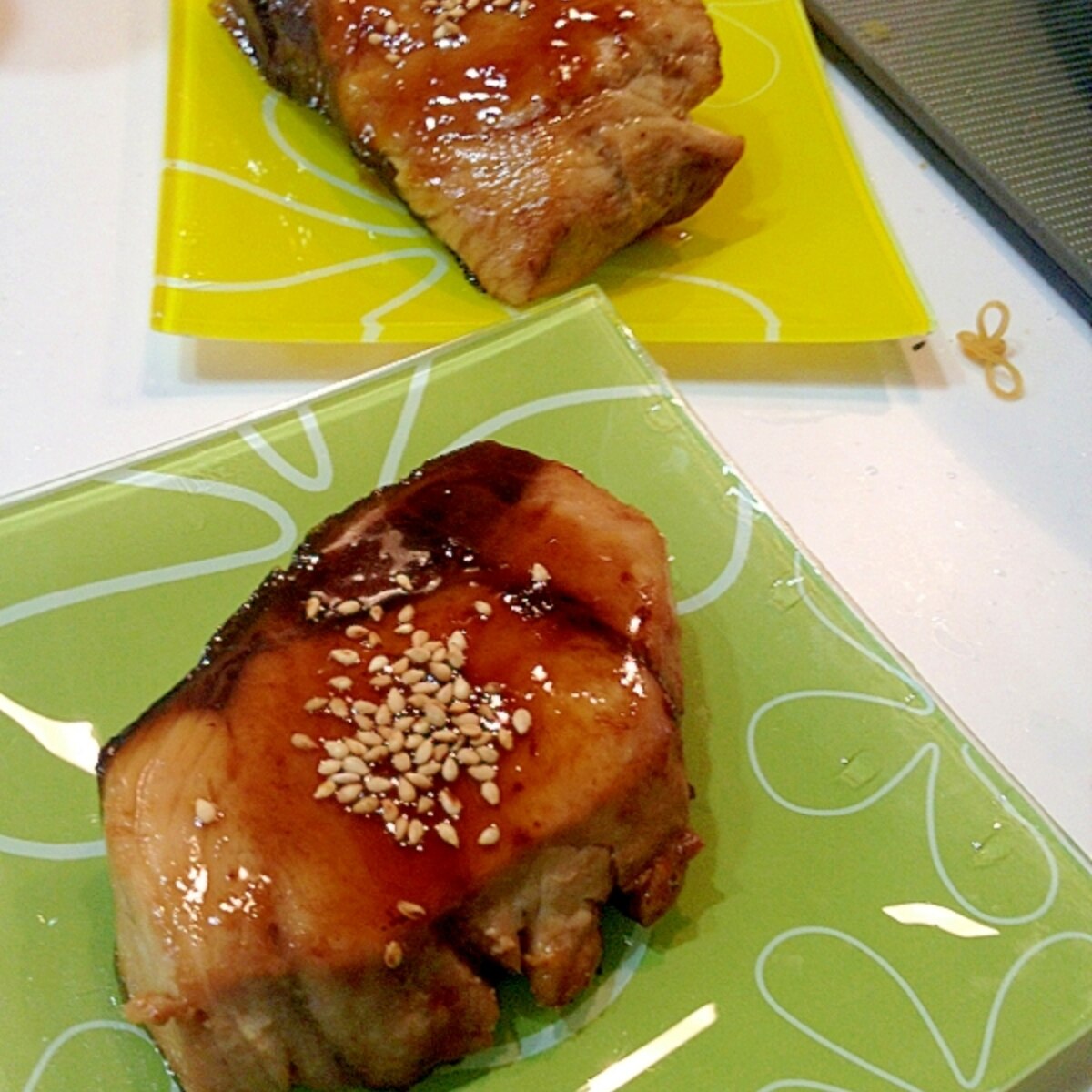 めんつゆで ぶりの照り焼き