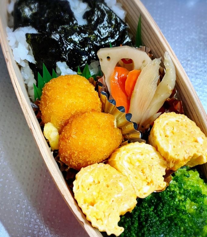 お弁当 明太子マヨな卵焼き