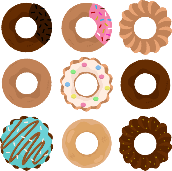 ハートをのせたかわいいドーナツのアイコンのベクターイラストのイラスト素材106463664- PIXTA