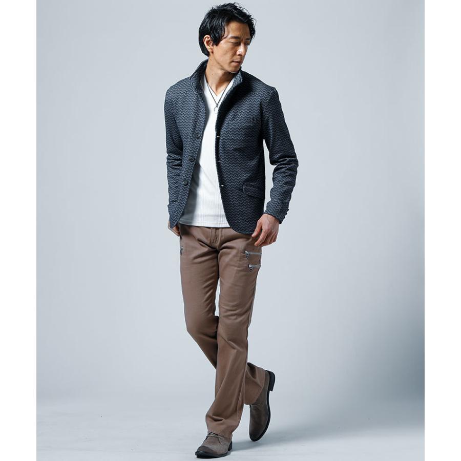 AmazonMENZ-STYLEイタリアンスタンドカラージャケット メンズ イタリアンカラー 黒 イケオジ ファッション イケおじファッションワイヤー入り グレー×ブラック Lコート・ジャケット 通販