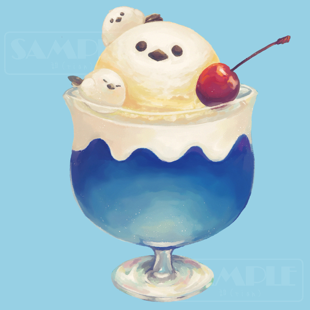 Blue Food Collection 青い食べ物コレクション Yes! I finally did it! I finally paintedenough blue foods to make a proper blue food collection. Blue is actuallythe color that happens the least in