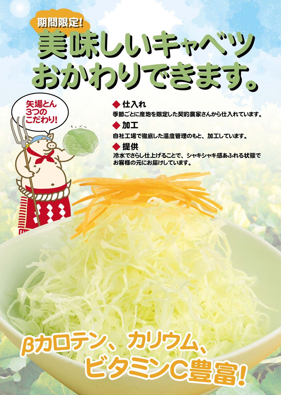 かつやのご飯はおかわり無料？キャベツは？量・料金・カロリーなど紹介！ ちそう