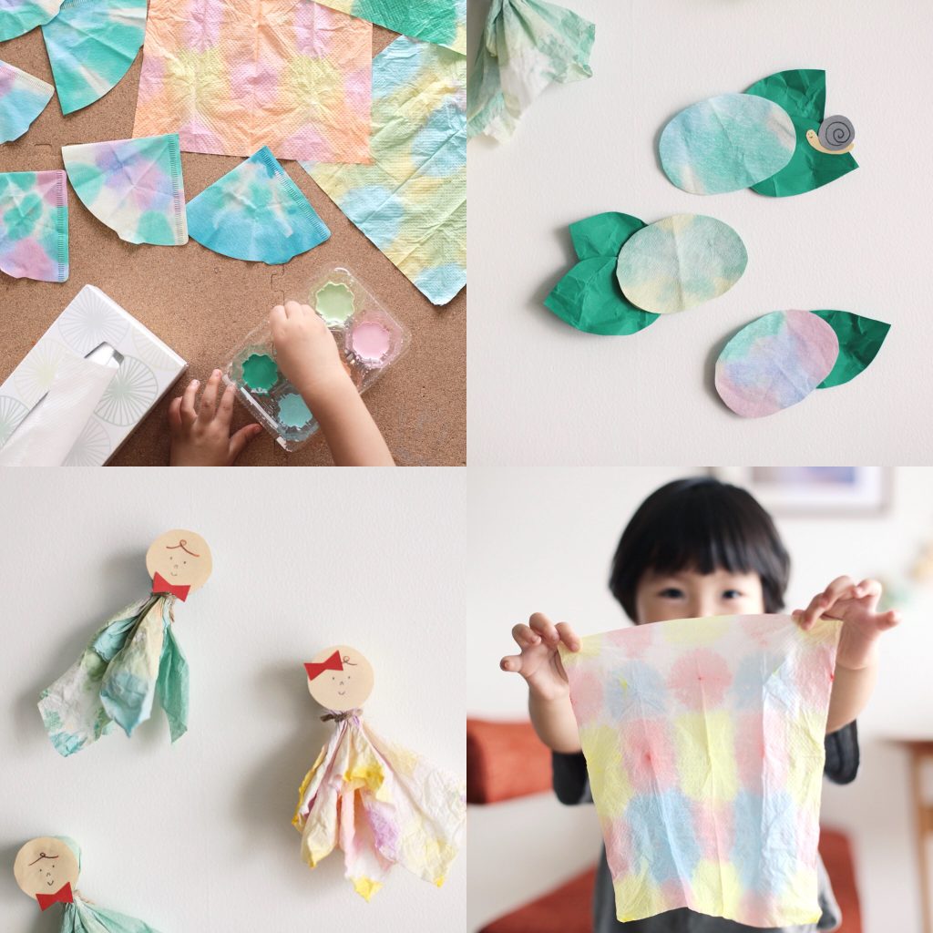 ⁡本日は、, @utatan_simple_crafts , さんの投稿をご紹介します🙏🌸, 染め紙を染める要領で、淡いグラデーションのコスモスを作ってみました🌸, ⁡, コーヒーフィルターを花の形に切ってから染めるので、花を開く時に, ⁡,「どんな色のお花になってるかな〜」 と私も娘もワクワク☺️, ⁡, 本当は、 実際にコスモスによくあるピンクや紫の花だけ作 ろうと思っていたのですが、