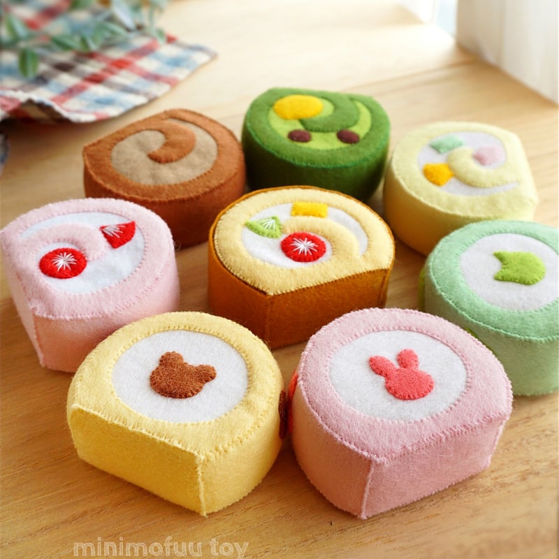 ケーキ フェルトままごとブック- 型紙屋 かわうそブック