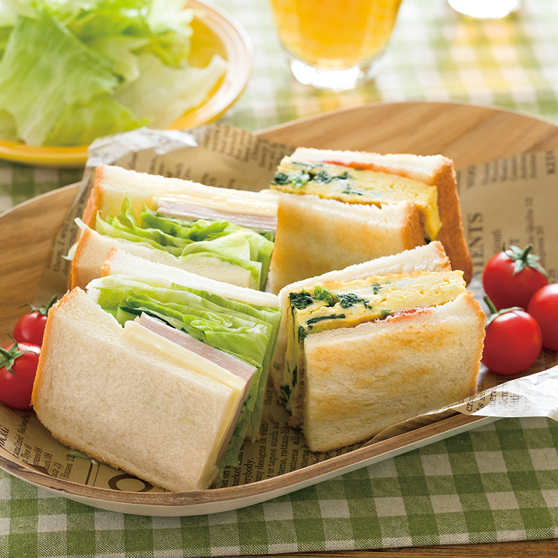 朝ごはんに！とろとろタマゴサンド！ハムときゅうりを合わせて美味しい！ゆうき酒場