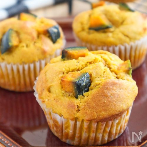 HMで簡単☆卵なしチョコバナナマフィン