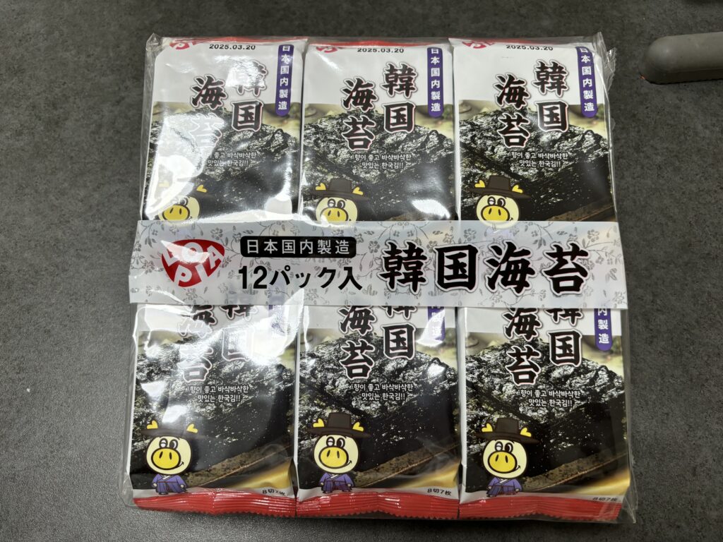 韓国味付け海苔 12P乾物商品紹介ドン・キホーテのピープルブランド PB 「情熱価格」驚安の殿堂 ドン・キホーテ