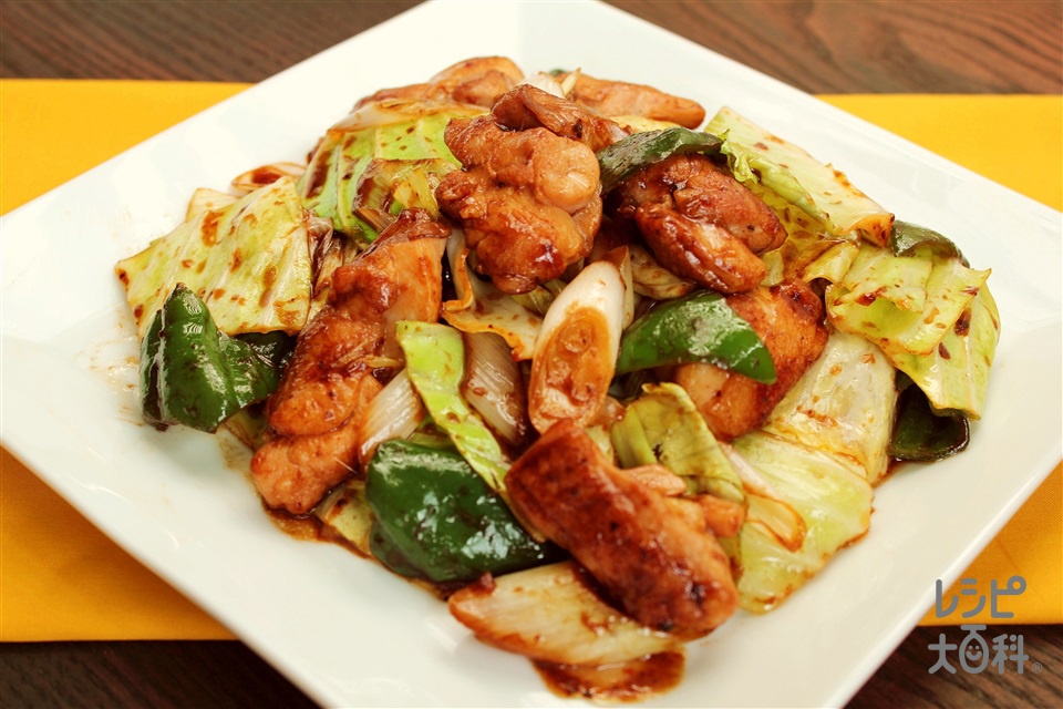 キャベツと鶏むね肉のオイスター炒め