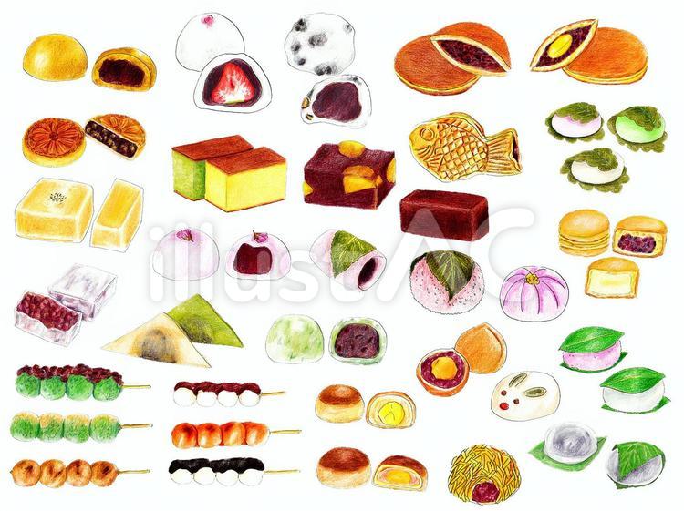 和菓子のイラスト無料素材ならフリービーAC