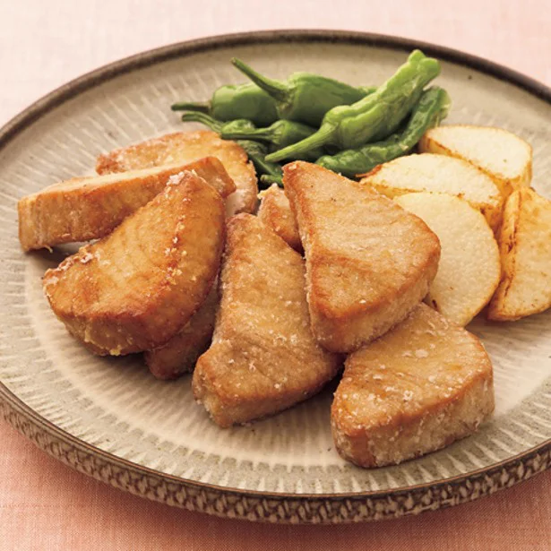 旬カツオのガーリックバターステーキ