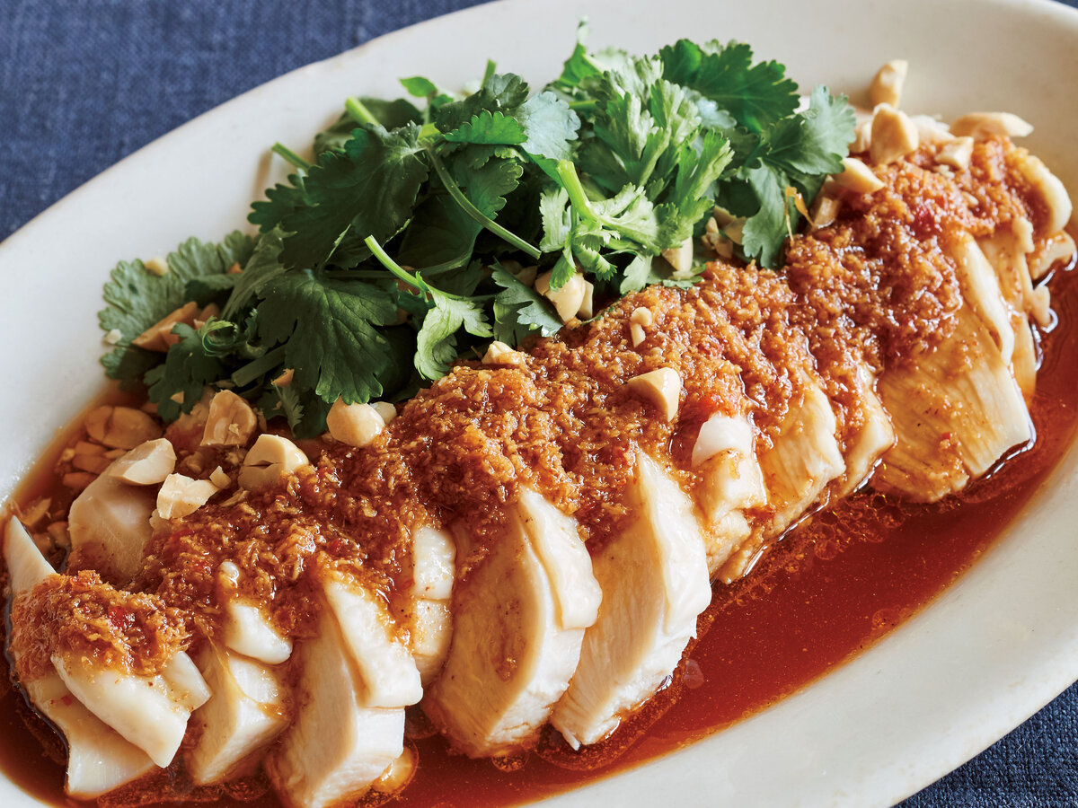 レンジメートキッチン RANGEMATE Kitchen旨辛なタレが食欲をそそるおかずレシピ！よだれ鶏のレシピのご紹介です❣️ ⁡カテゴリー：茹でる 🍽『よだれ鶏』 ----------------------------------------材料2人分 ・鶏むね肉200g ・酒大さじ1 ・砂糖