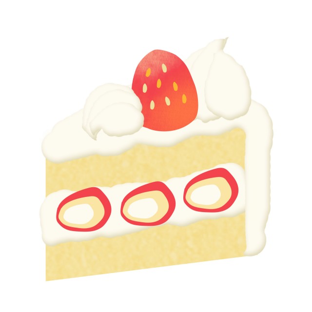 いちごのショートケーキの無料イラストイラストセンタ