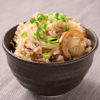 ショウガ香る！干しホタテとニンジンの炊き込みご飯
