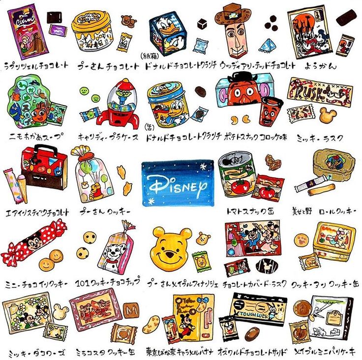 ディズニーフード描いてみた✍🐭 ディズニーリゾートの食べ歩きフードを描いてみました！ . ・寿司ロール ・スモーキーターキーレッグ・ポップコーン ・うきわまん ・リトルグリーンまん ・ティラミスクッキーサンドアイス 背景も夏色にしてみました