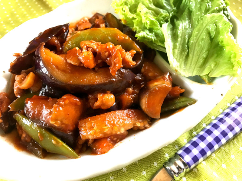 ナスとピーマンのケチャップ炒め 副菜