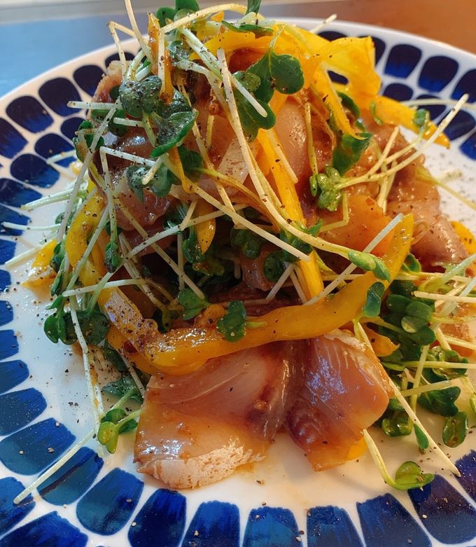 シマアジのカラフルカルパッチョ今月のおうちごはん