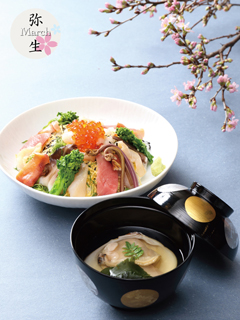 ちらし寿司、筑前煮、お吸い物デイサービス喫茶「松」 練馬